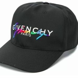 Givenchy baseball hat . Rainbow black baseball Cap